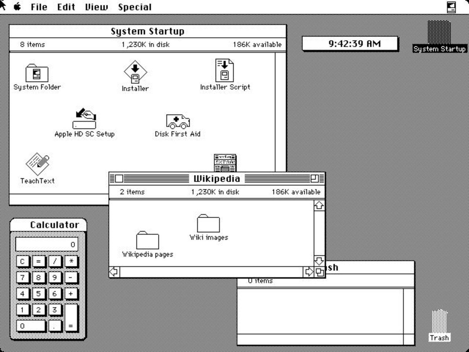 Capture de la première version de macOS