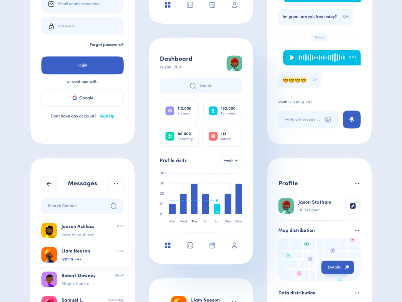 UI Mockup designs example
