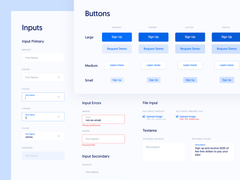 Ejemplo UI de una styleguide