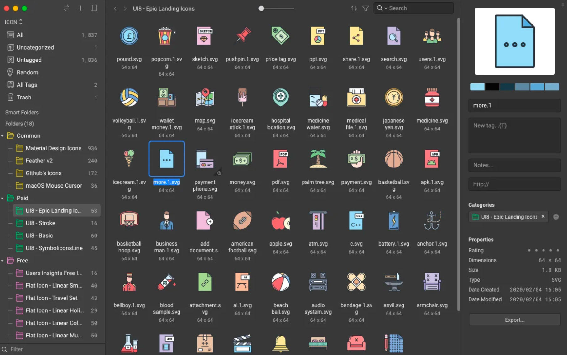 Capture gestión de iconos con Eagle.