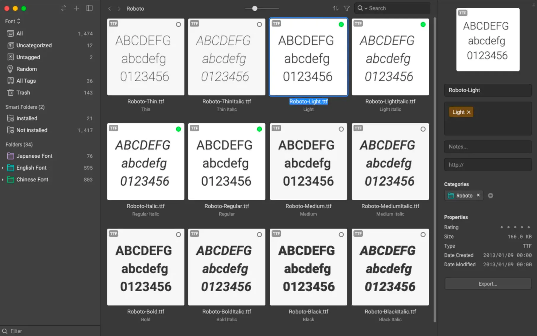 Capture of fonts management with Eagle.
