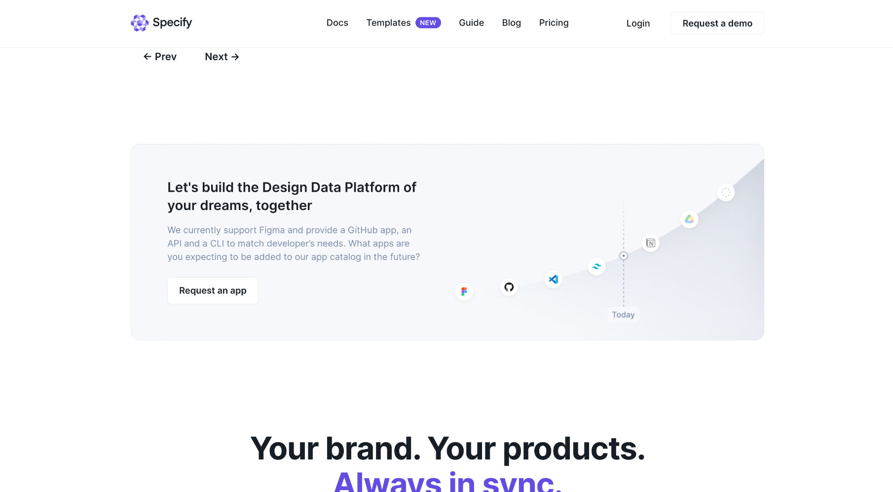 Captura de un banner en el sitio web de Specify.