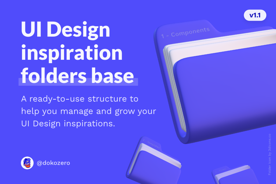 Couverture du pack de dossier pour des inspirations d'UI Design.